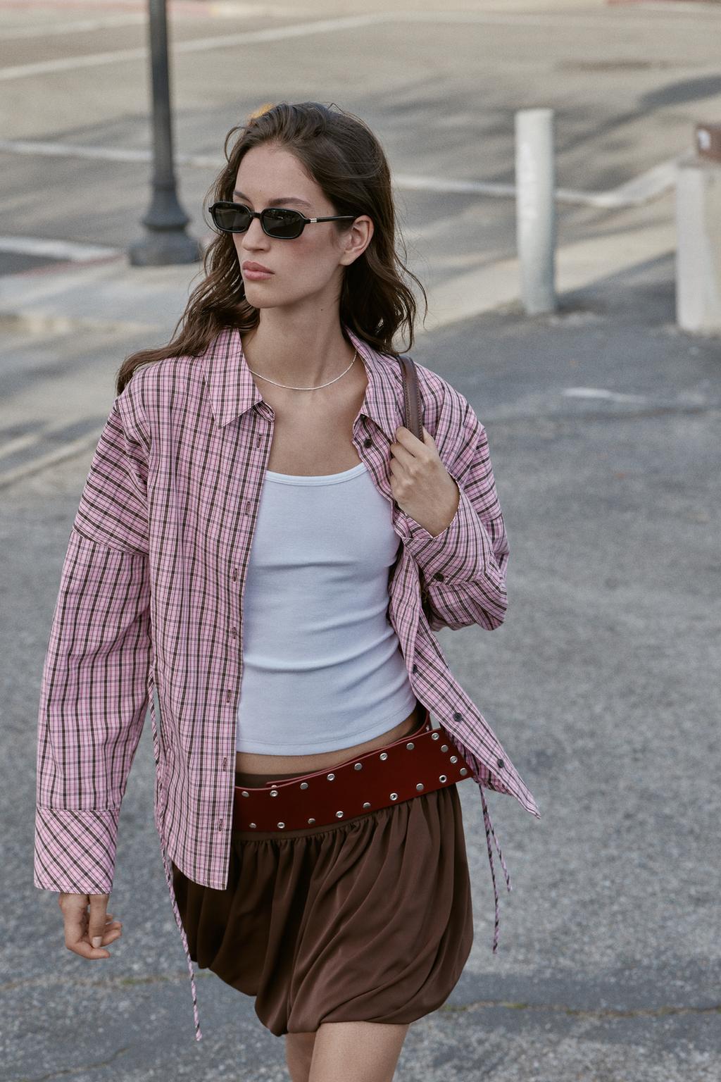 РУБАШКА В КЛЕТКУ МУЛЬТИПОЗИЦИОННАЯ