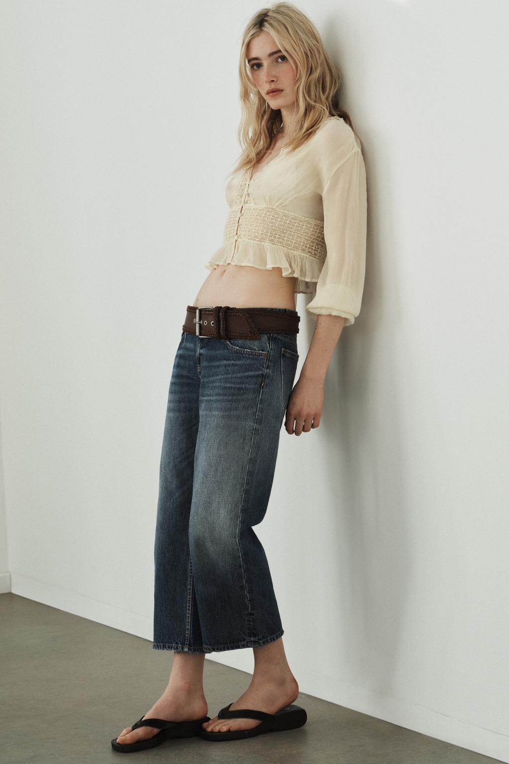 РУБАШКА ИЗ ШИФОНА С КРУЖЕВОМ