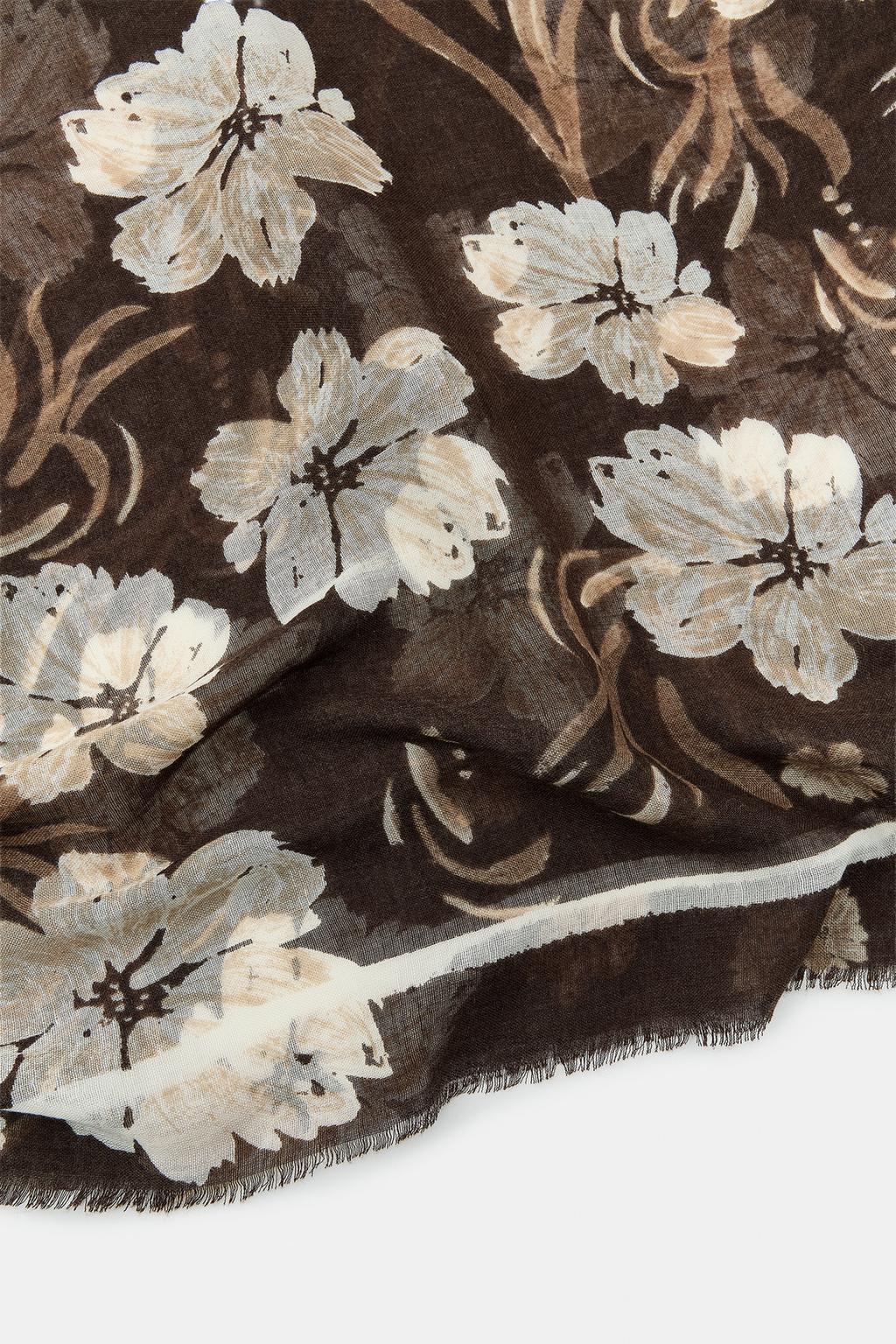 ПЛАТОК С ЦВЕТОЧНЫМ ПРИНТОМ