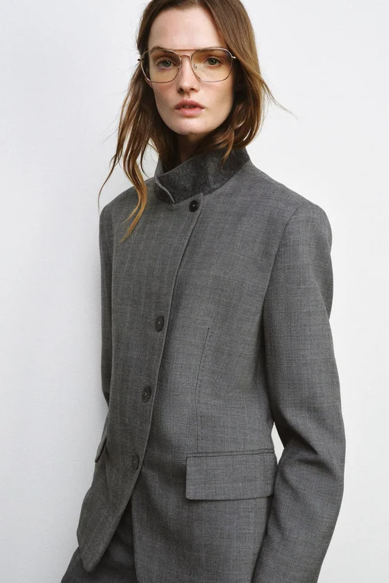 БЛЕЙЗЕР ОБЛЕГАЮЩЕГО КРОЯ В КЛЕТКУ — ZW COLLECTION
