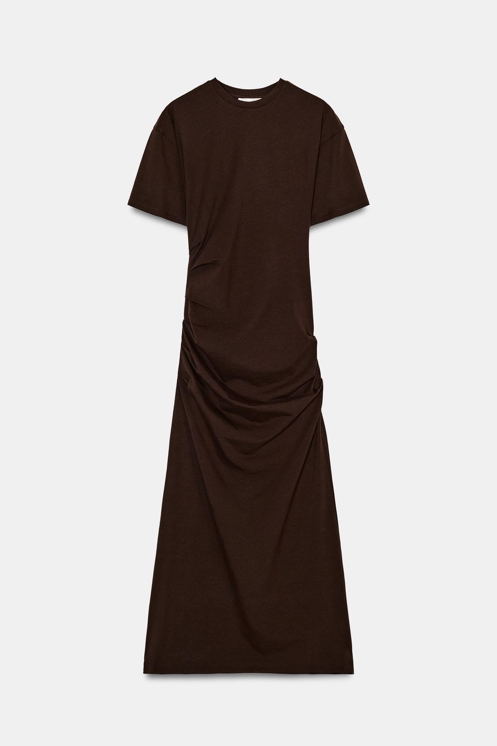 ДЛИННОЕ ПЛАТЬЕ СО СБОРКАМИ