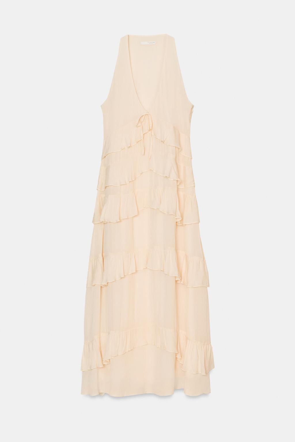 ПЛАТЬЕ МИДИ С ВОЛАНАМИ