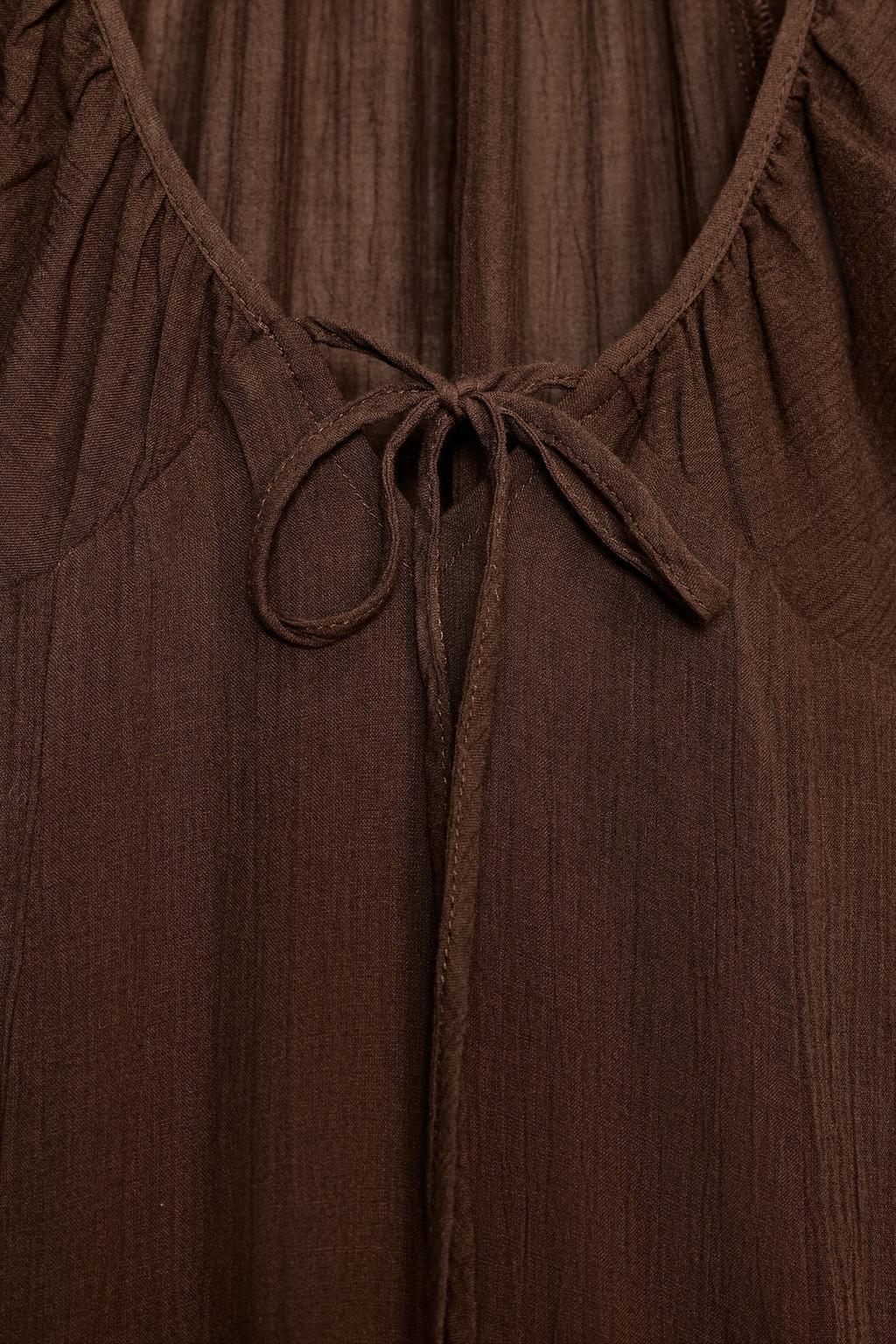 ПЛАТЬЕ МИДИ ИЗ ГАЗА С ЮБКОЙ ГОДЕ