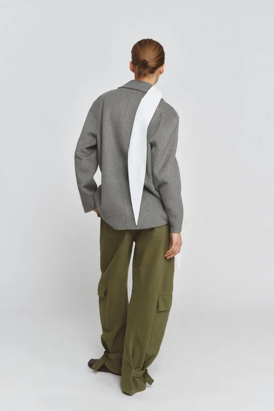 БЛЕЙЗЕР ИЗ СМЕСОВОЙ ШЕРСТИ — ZW COLLECTION