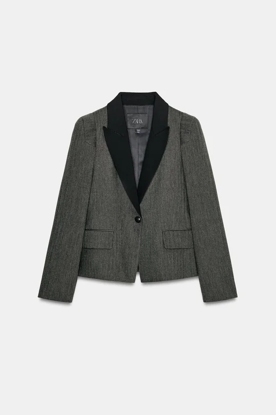 БЛЕЙЗЕР ИЗ СМЕСОВОЙ ТКАНИ В ЕЛОЧКУ — ZW COLLECTION