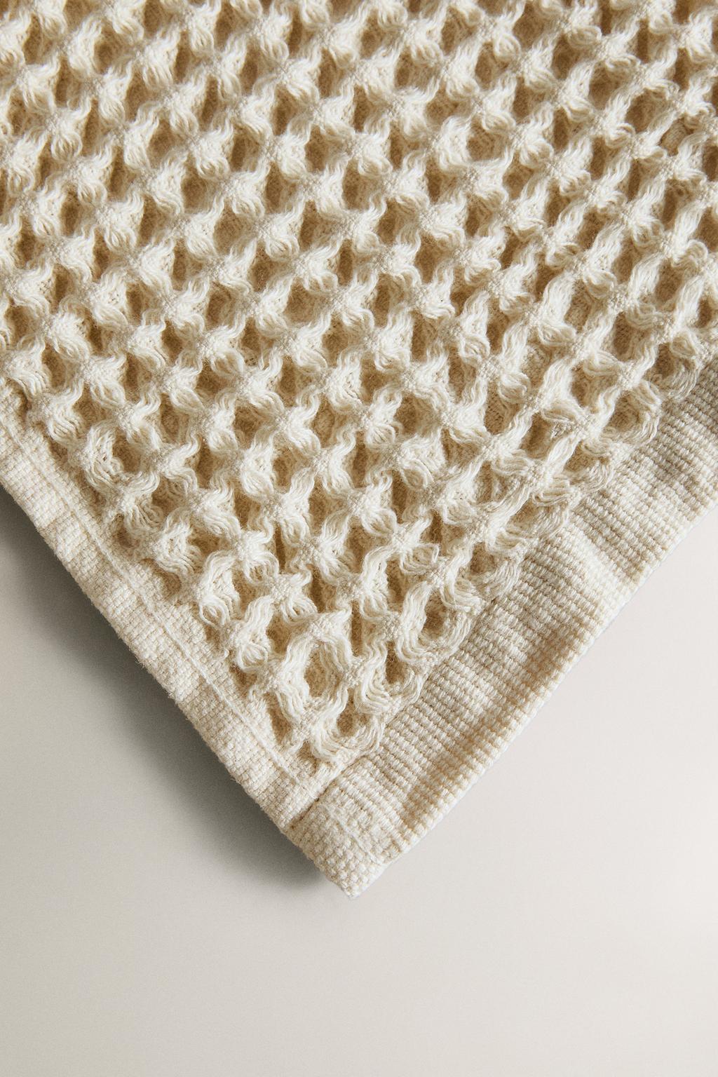 Набор из 3 махровых полотенец из вафельного хлопка