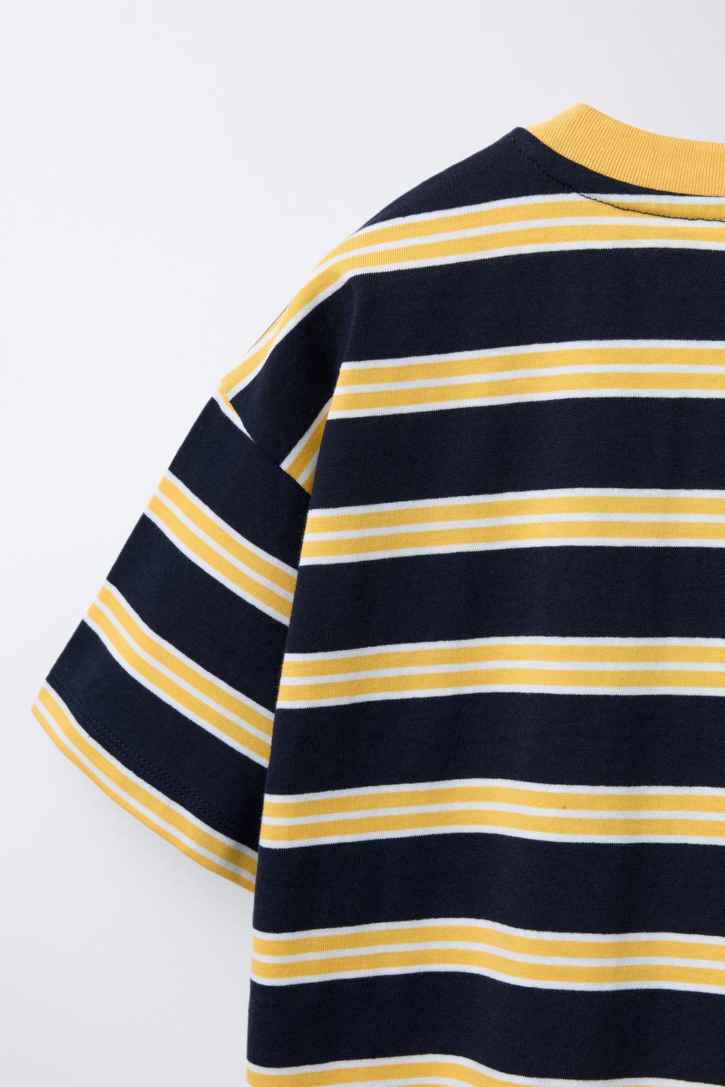 ФУТБОЛКА В ПОЛОСКУ С ВЫШИТОЙ НАДПИСЬЮ