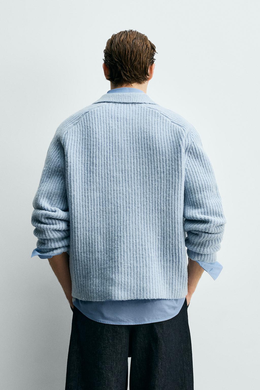 ПОЛО ИЗ ДВУХИЗНАНОЧНОГО ТРИКОТАЖА С МЕШАНОЙ ШЕРСТЬЮ