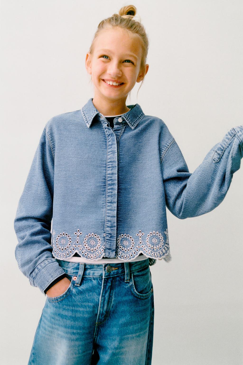 ДЖИНСОВАЯ РУБАШКА С ОТДЕЛКОЙ ШИТЬЕМ