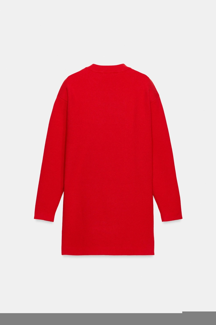 ДЛИННЫЙ СВИТЕР СО СПУЩЕННЫМИ ПЛЕЧАМИ