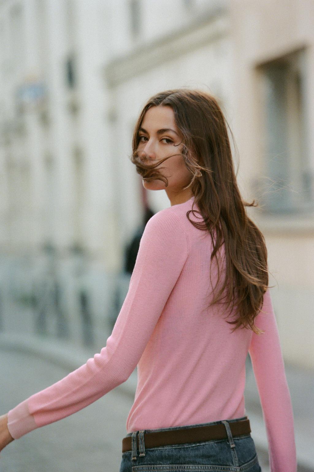 СВИТЕР ИЗ ТОНКОЙ СМЕСОВОЙ ШЕРСТИ