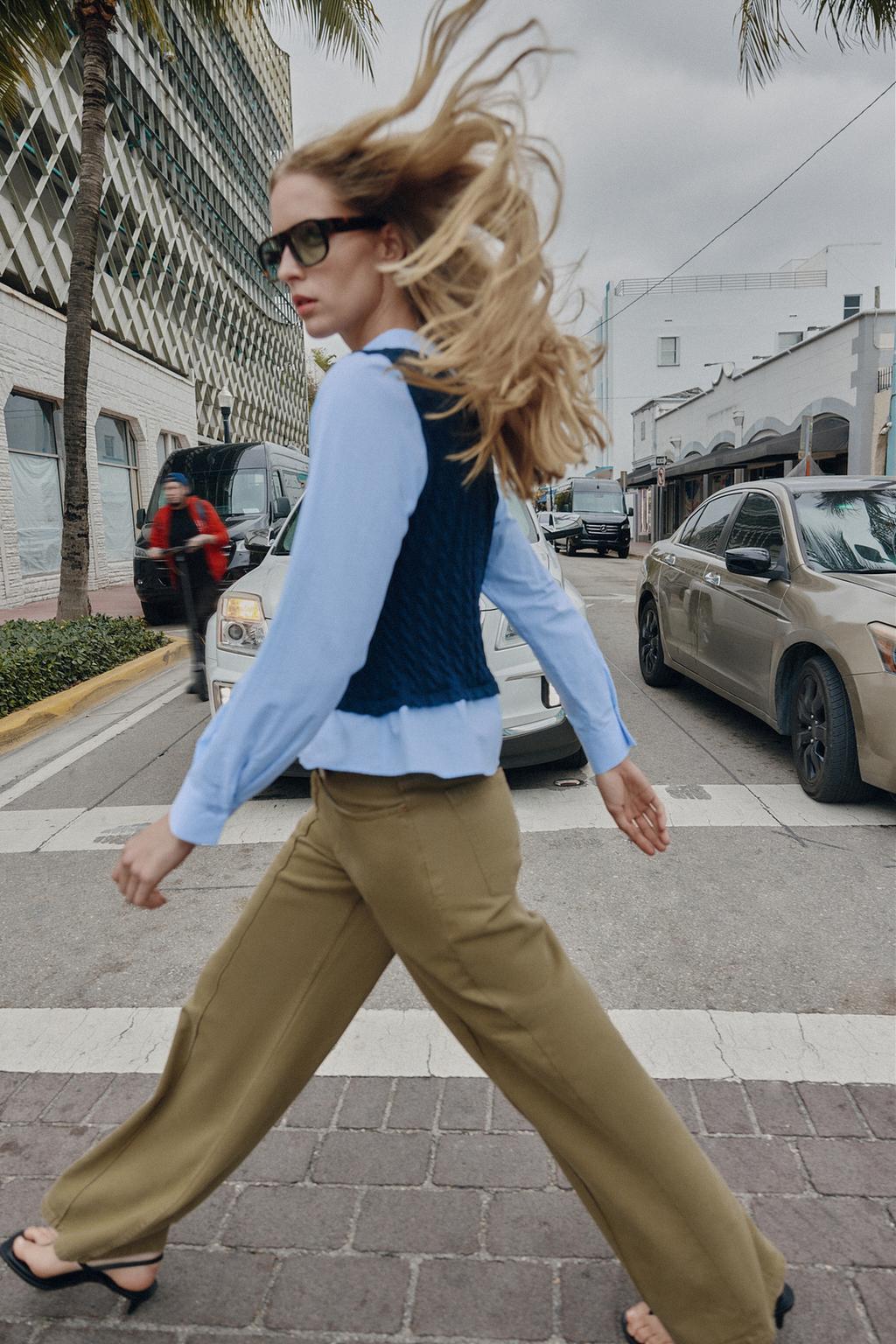 КОМБИНИРОВАННАЯ РУБАШКА ИЗ ПОПЛИНА