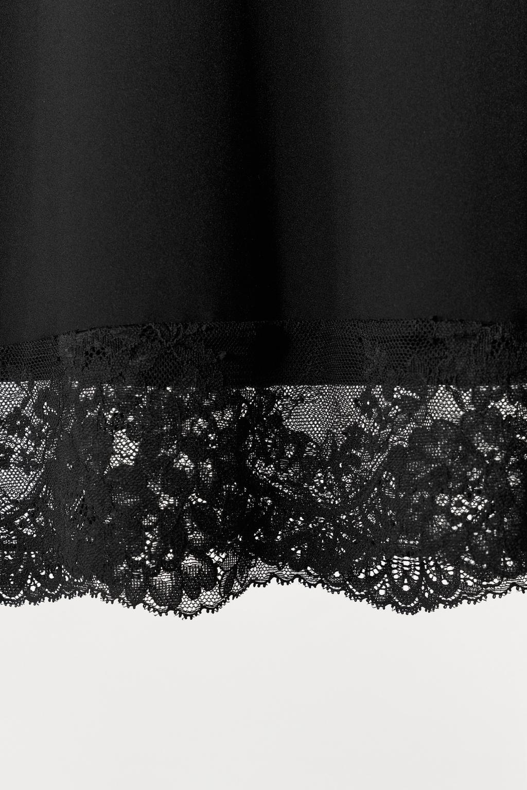 ЮБКА ИЗ ПОЛИАМИДА С КРУЖЕВОМ