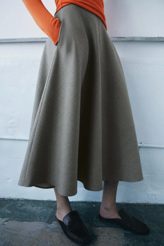 ШИРОКАЯ ЮБКА В ЕЛОЧКУ — ZW COLLECTION