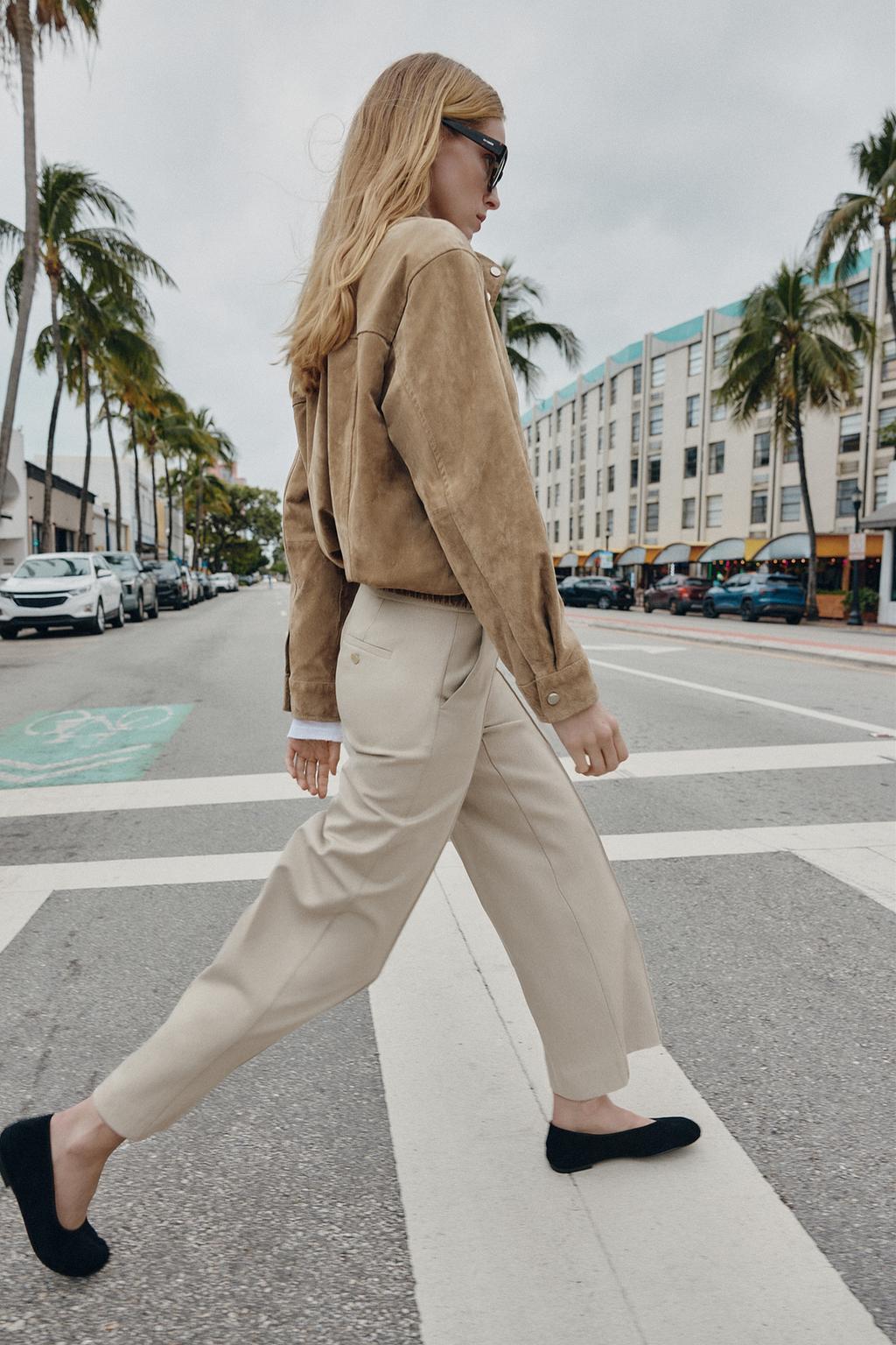 БРЮКИ КЮЛОТЫ С ДЕКОРАТИВНОЙ СТРОЧКОЙ