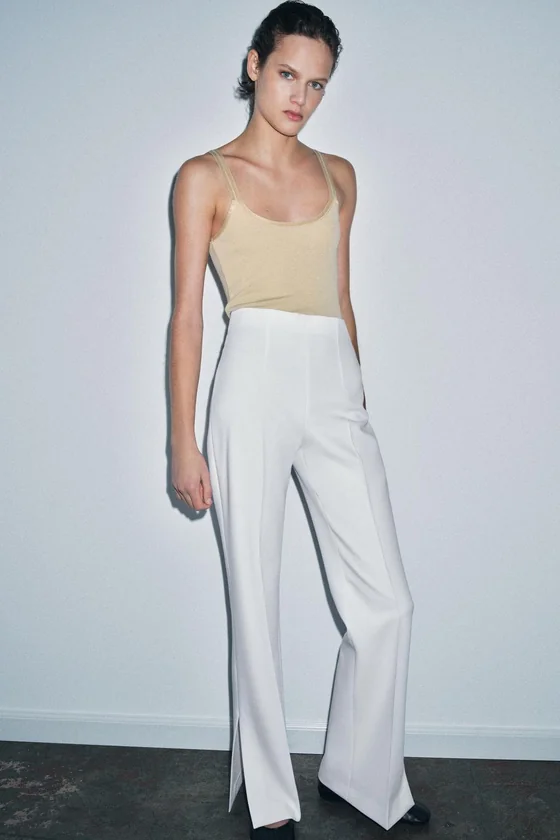 РАСКЛЕШЕННЫЕ БРЮКИ С РАЗРЕЗАМИ ZW COLLECTION