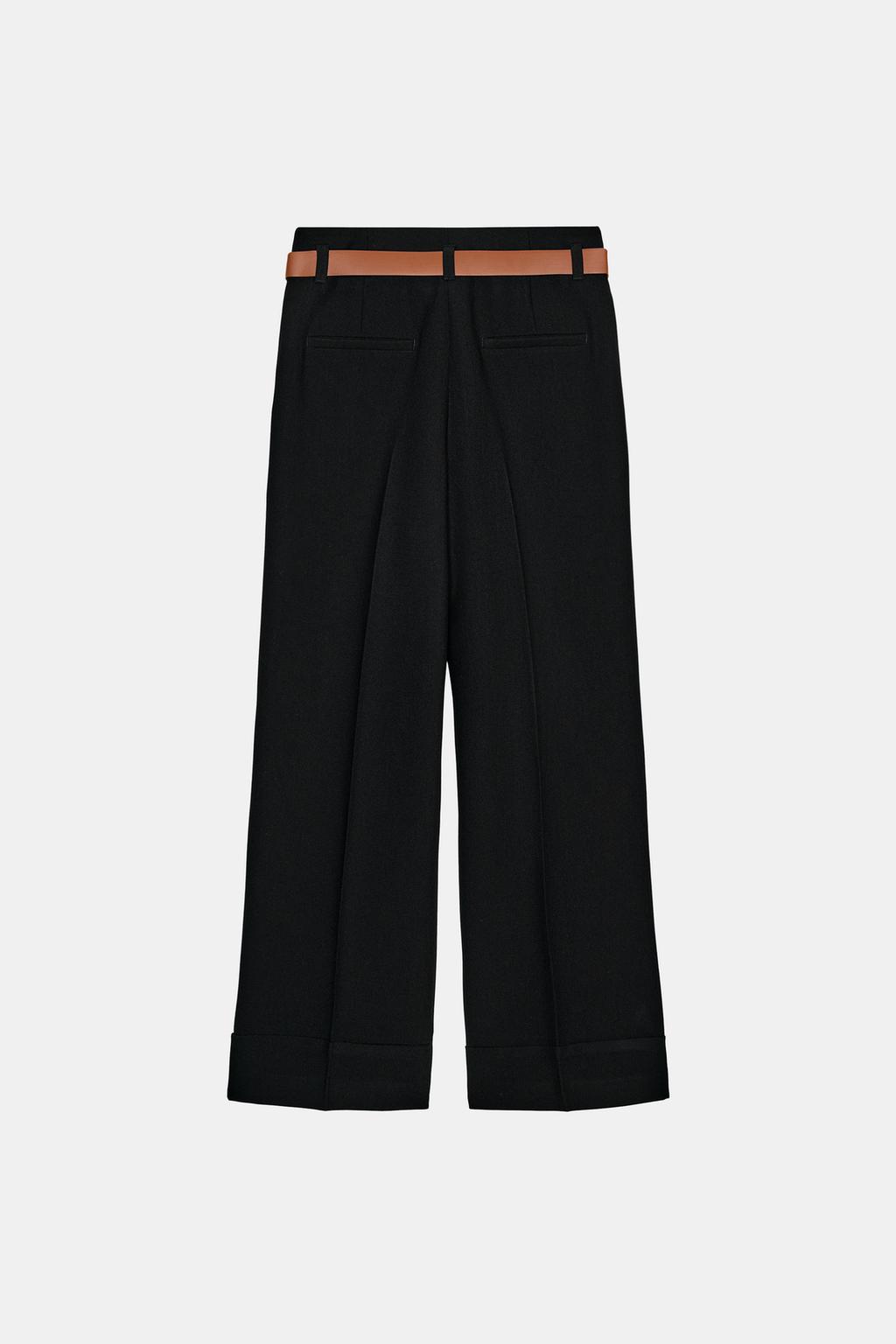 БРЮКИ С ОТВОРОТАМИ И РЕМНЕМ