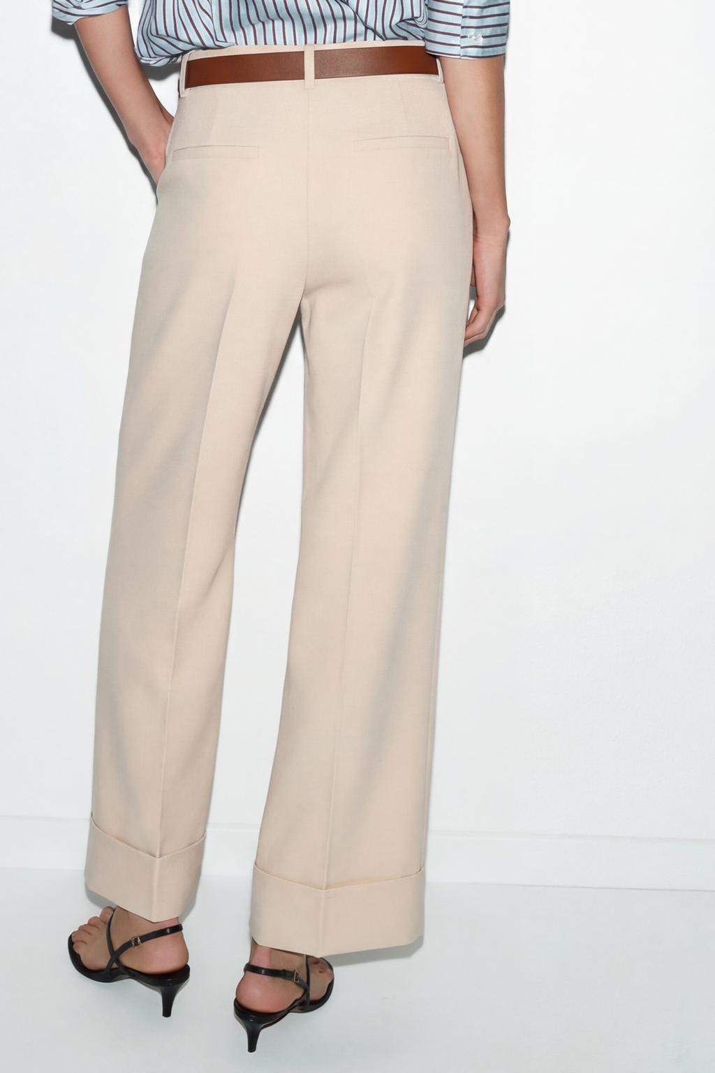 БРЮКИ С ОТВОРОТАМИ И РЕМНЕМ