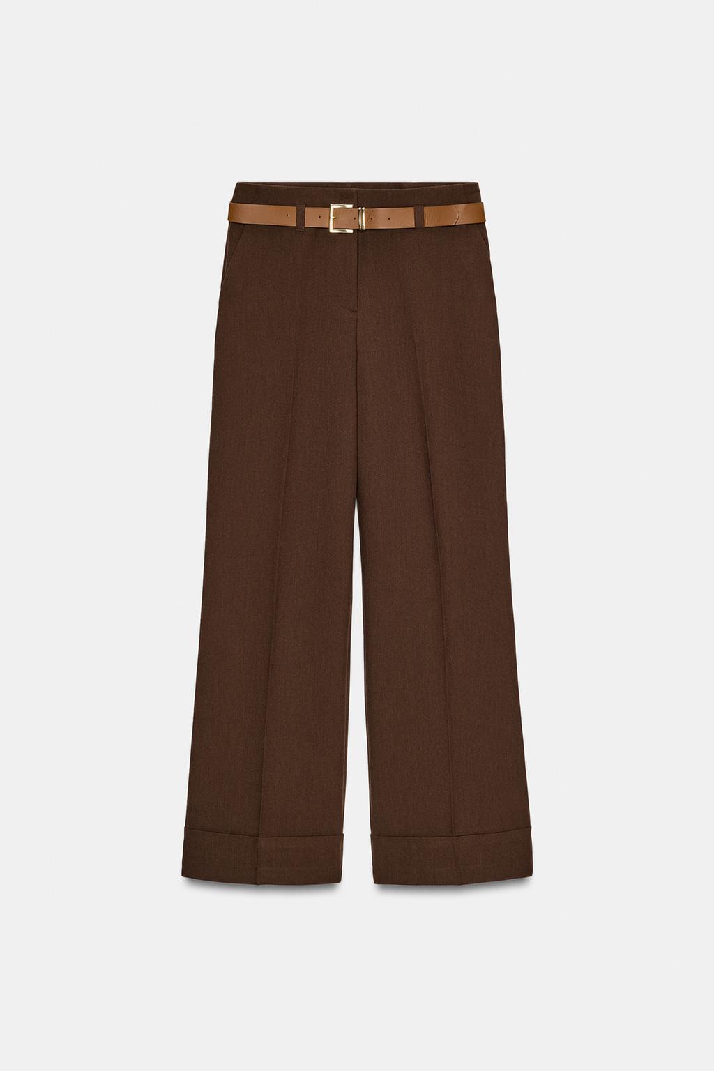 БРЮКИ С ОТВОРОТАМИ И РЕМНЕМ