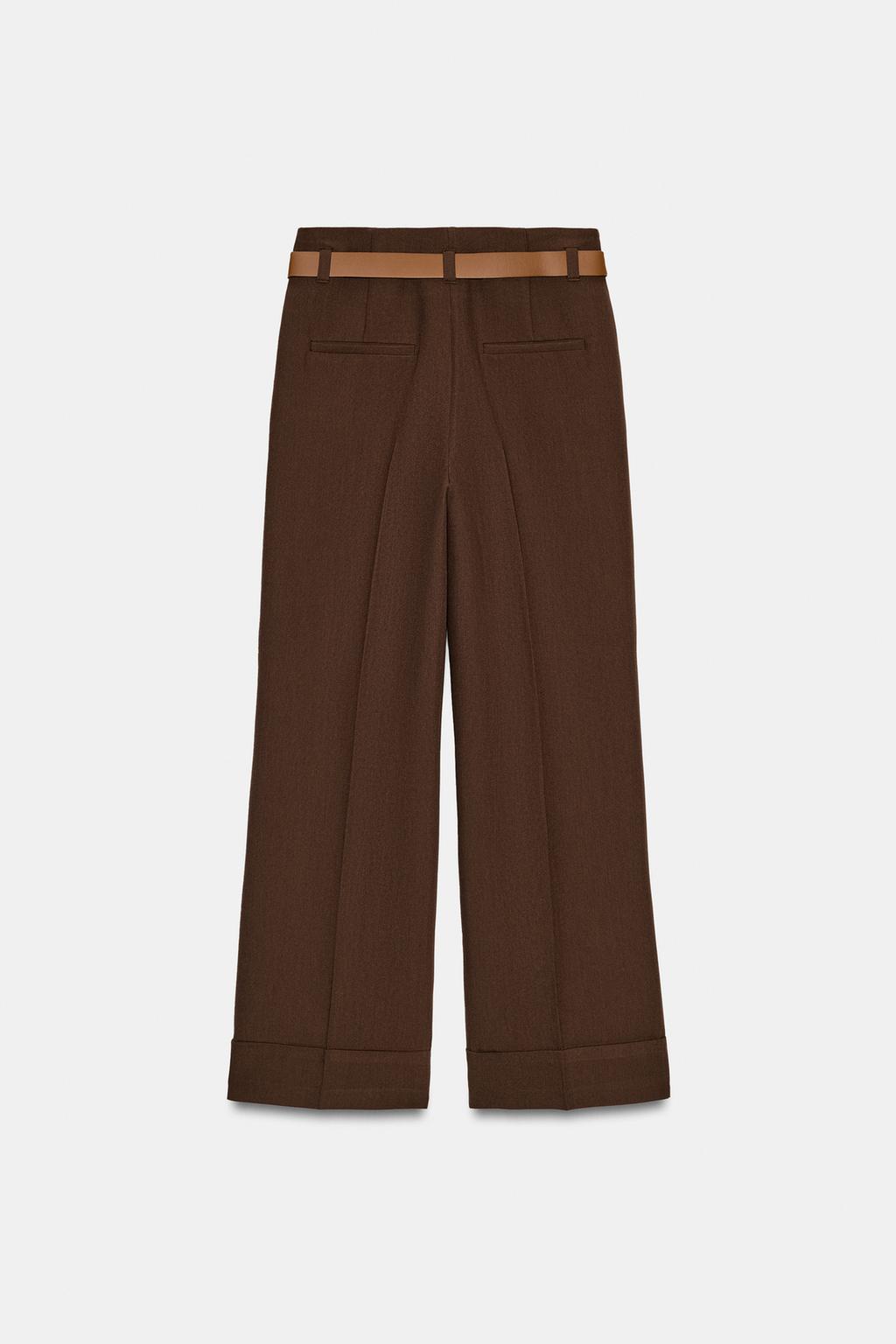 БРЮКИ С ОТВОРОТАМИ И РЕМНЕМ