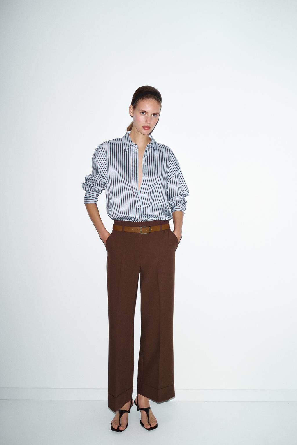 БРЮКИ С ОТВОРОТАМИ И РЕМНЕМ