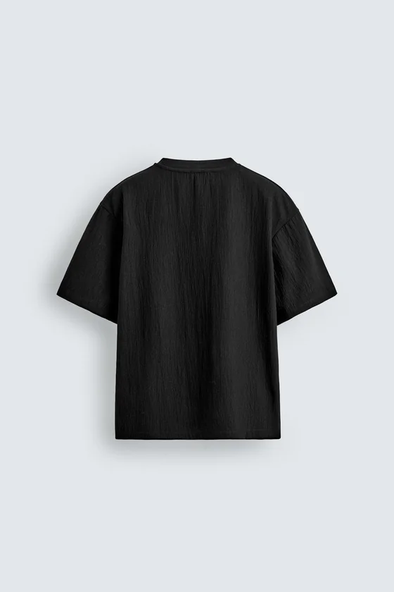 ФУТБОЛКА RELAXED FIT ИЗ РЕЛЬЕФНОЙ ТКАНИ