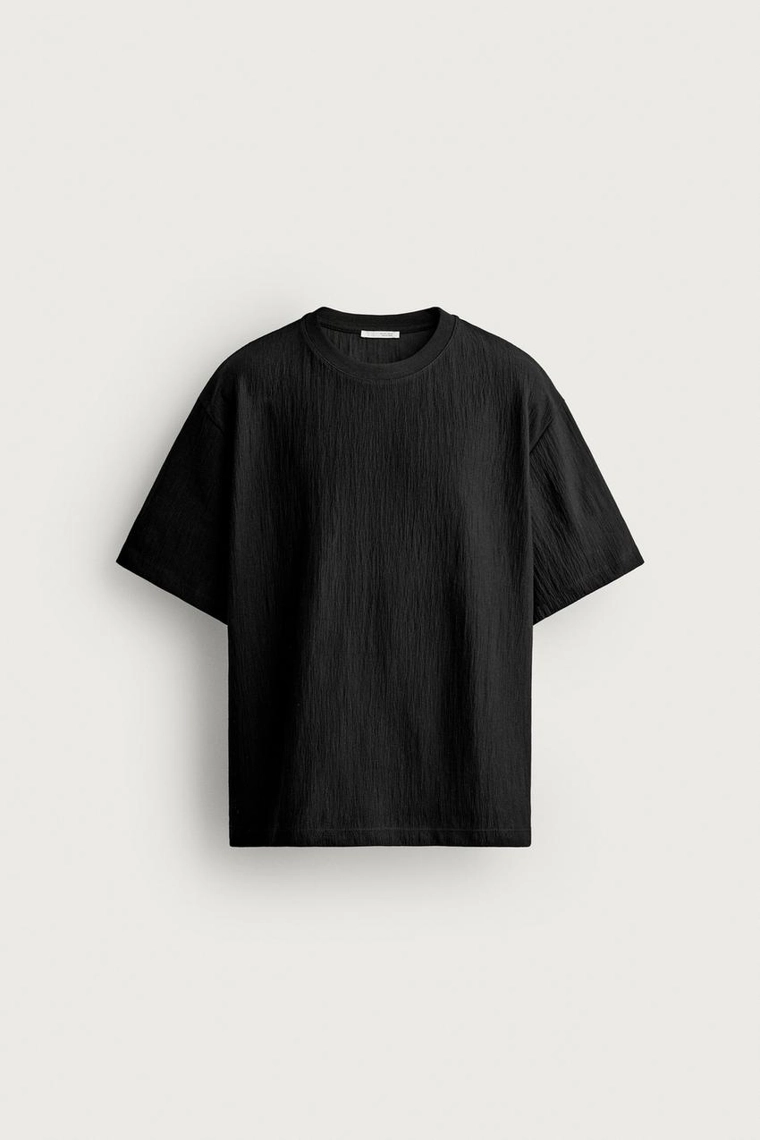 ФУТБОЛКА RELAXED FIT ИЗ РЕЛЬЕФНОЙ ТКАНИ