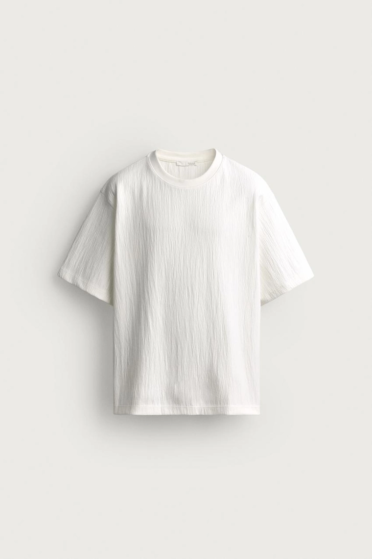 ФУТБОЛКА RELAXED FIT ИЗ СТРУКТУРНОЙ ТКАНИ
