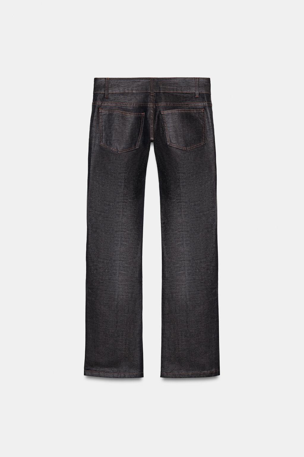 ДЖИНСЫ TRF С НИЗКОЙ ПОСАДКОЙ И ВОЩЕНЫМ ПОКРЫТИЕМ