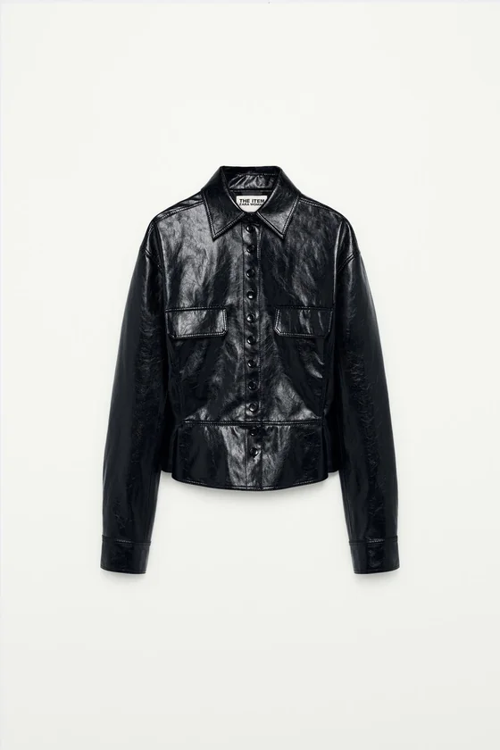 КУРТКА-ПЕПЛУМ ИЗ ИСКУССТВЕННОЙ КОЖИ — THE ITEM ZARA WOMAN