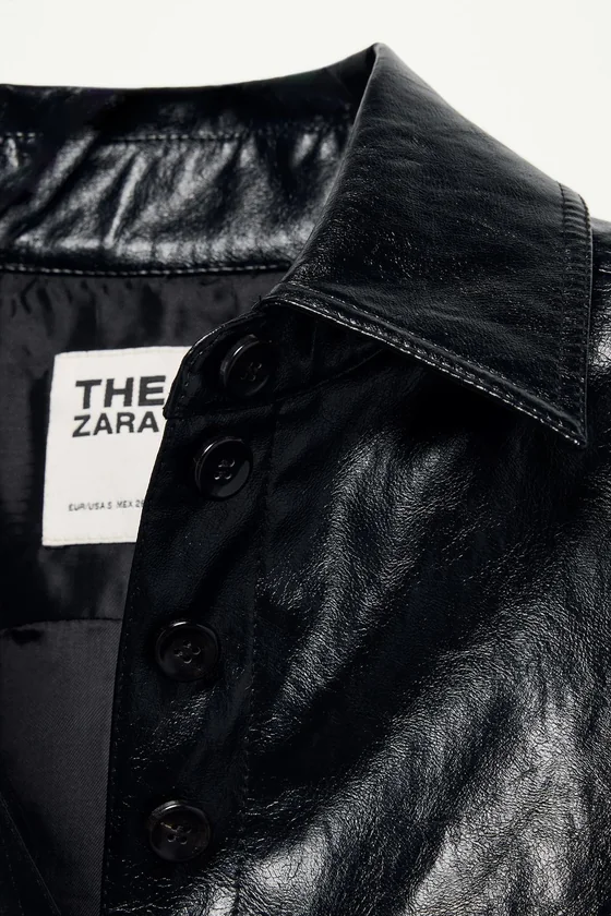 КУРТКА-ПЕПЛУМ ИЗ ИСКУССТВЕННОЙ КОЖИ — THE ITEM ZARA WOMAN