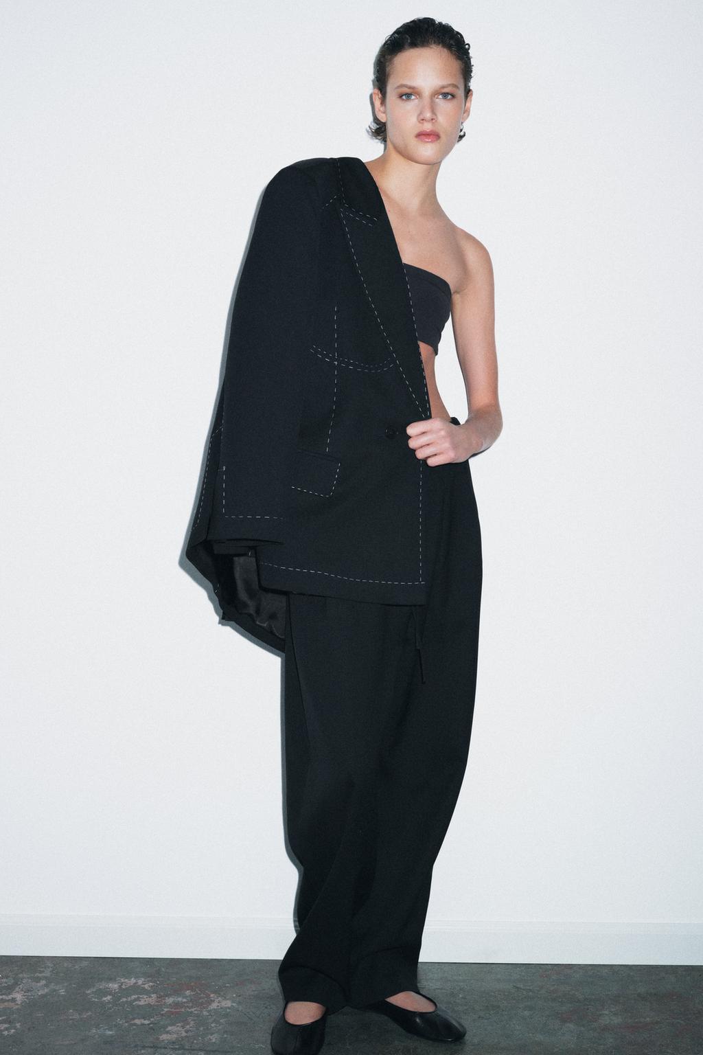 БРЮКИ С ДЕКОРАТИВНОЙ СТРОЧКОЙ — ZW COLLECTION LIMITED EDITION