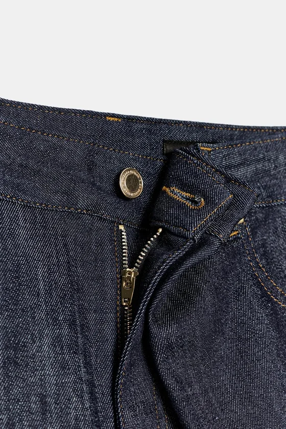 ДЖИНСЫ RELAXED СО СРЕДНЕЙ ПОСАДКОЙ И СКЛАДКАМИ — ZW COLLECTION