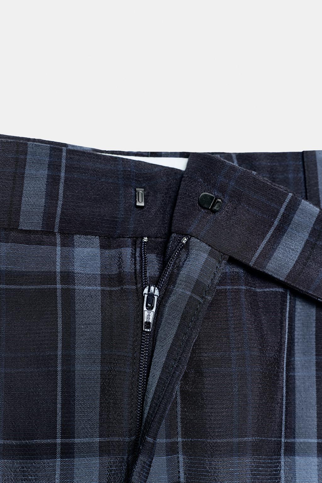 БРЮКИ WIDE-LEG В КЛЕТКУ — ZW COLLECTION