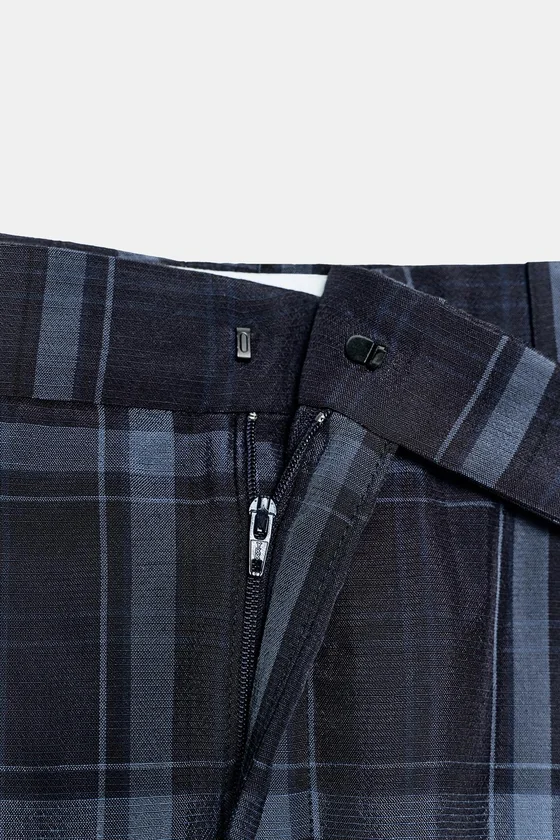 БРЮКИ WIDE-LEG В КЛЕТКУ — ZW COLLECTION