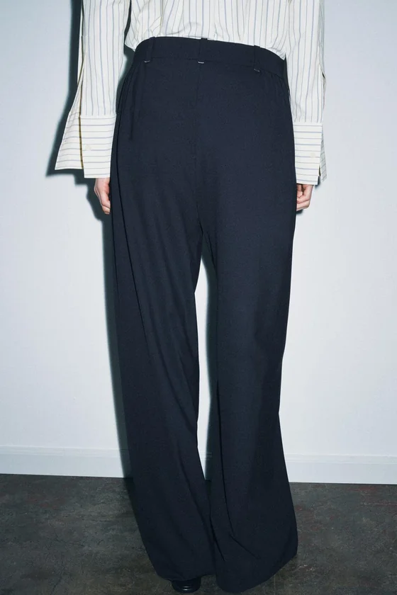 БРЮКИ WIDE LEG С ЗАЩИПАМИ — ZW COLLECTION