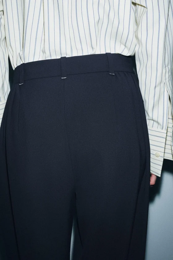 БРЮКИ WIDE LEG С ЗАЩИПАМИ — ZW COLLECTION