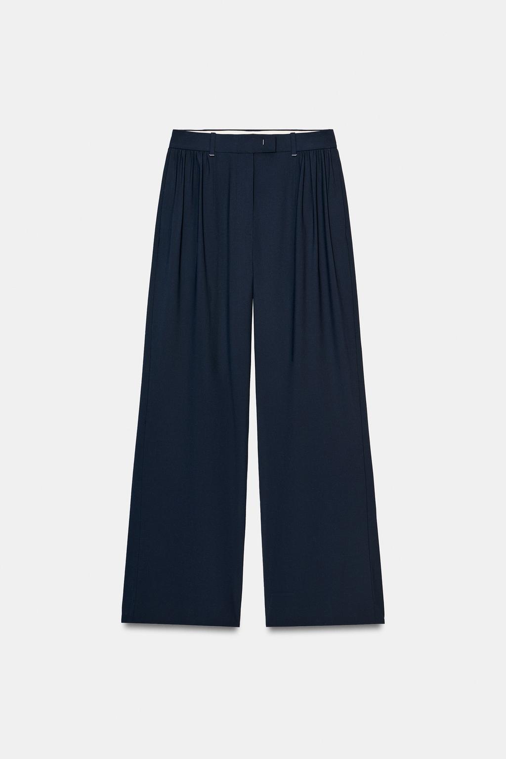 БРЮКИ WIDE LEG С ЗАЩИПАМИ — ZW COLLECTION