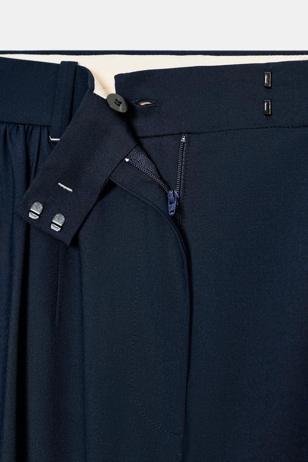 БРЮКИ WIDE LEG С ЗАЩИПАМИ — ZW COLLECTION