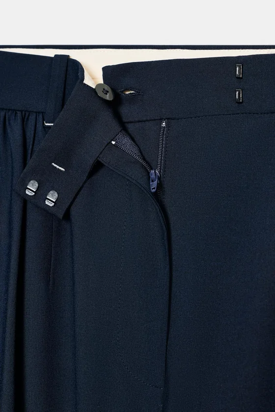 БРЮКИ WIDE LEG С ЗАЩИПАМИ — ZW COLLECTION