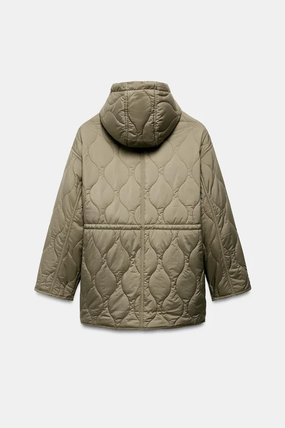 СТЕГАНЫЙ АНОРАК С КАПЮШОНОМ WATER REPELLENT