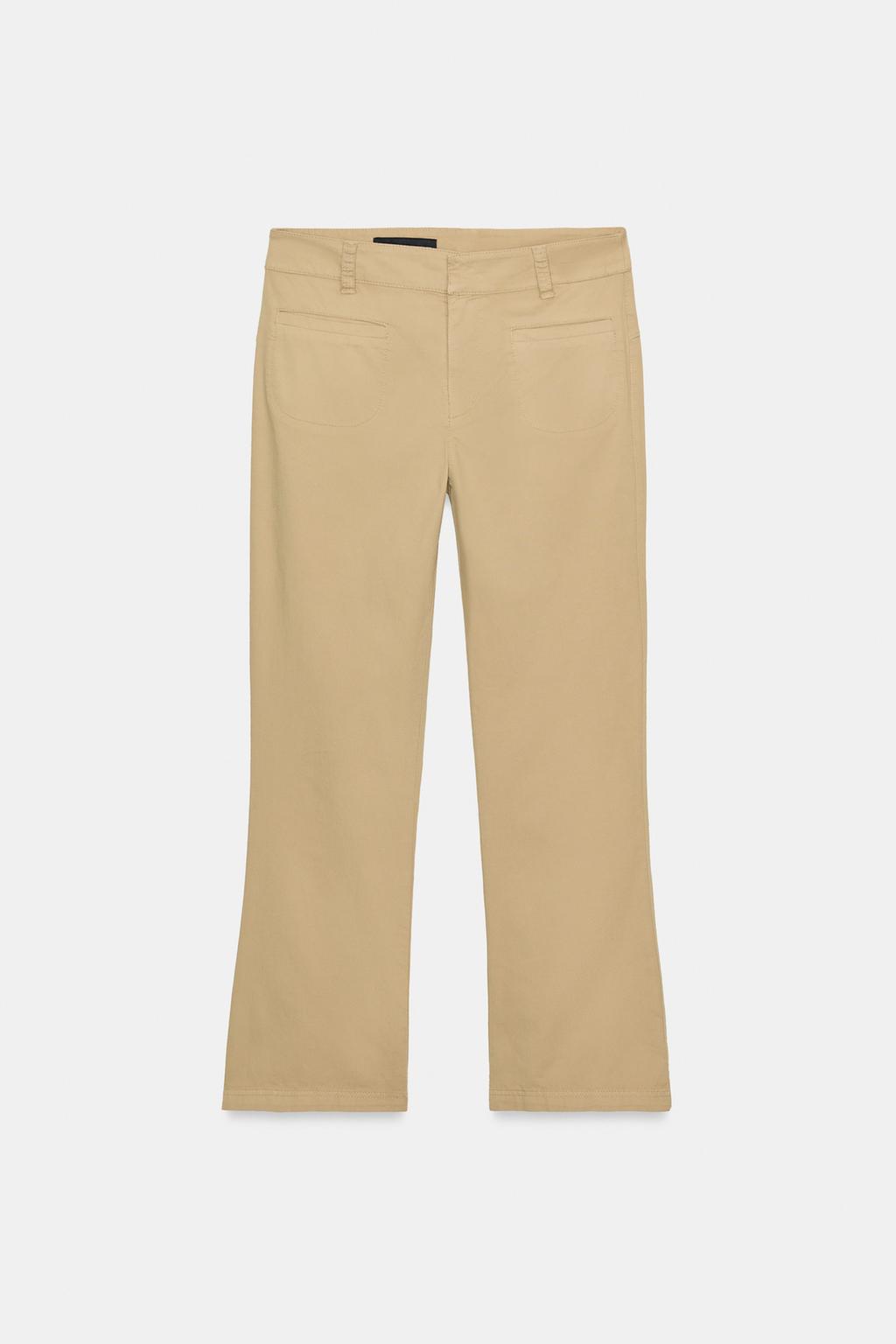 БРЮКИ МИНИ-КЛЁШ С КАРМАНАМИ