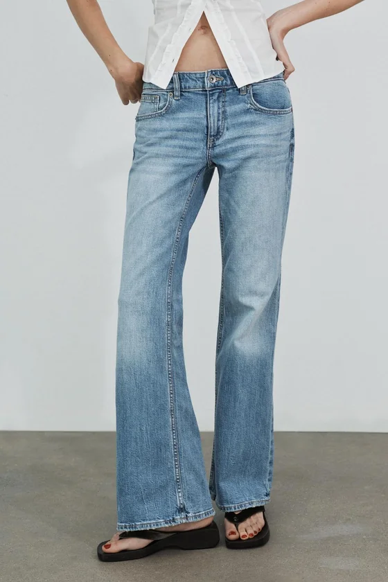 ДЖИНСЫ TRF BOOTCUT С НИЗКОЙ ПОСАДКОЙ