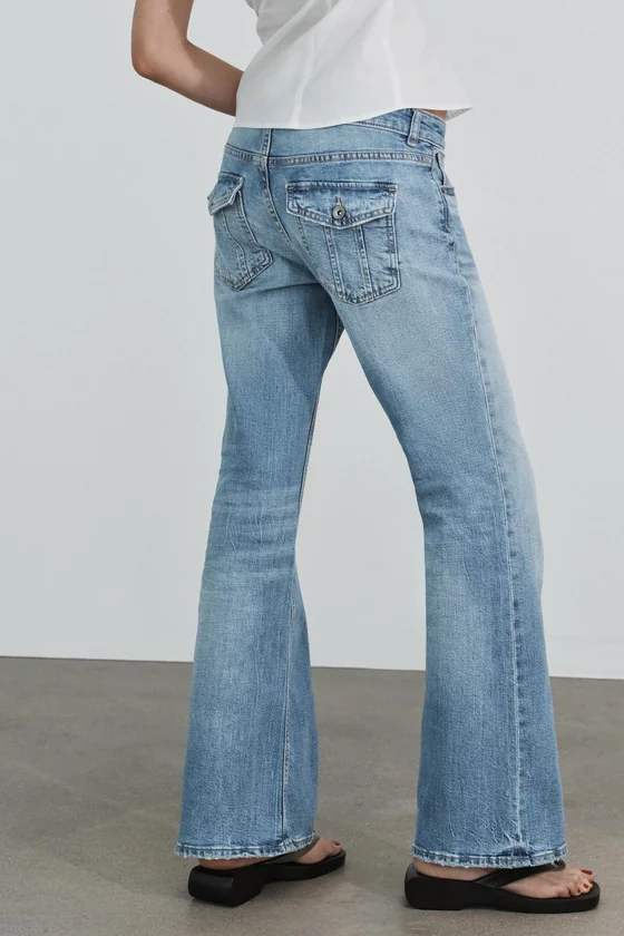 ДЖИНСЫ TRF BOOTCUT С НИЗКОЙ ПОСАДКОЙ