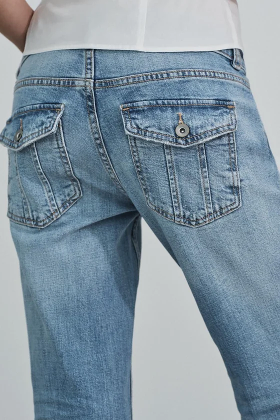 ДЖИНСЫ TRF BOOTCUT С НИЗКОЙ ПОСАДКОЙ