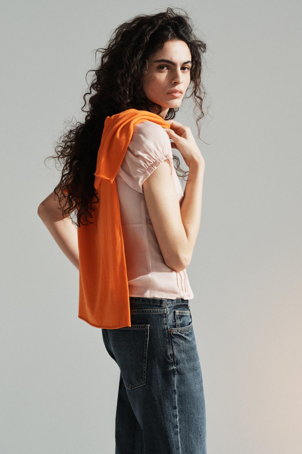 ТОП ИЗ ПОЛУПРОЗРАЧНОГО ЖОРЖЕТА