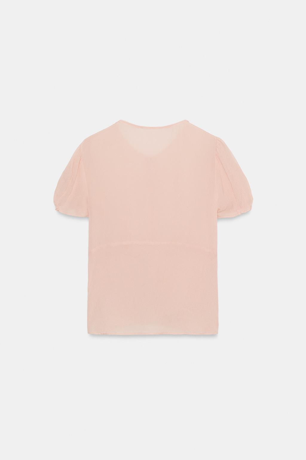 ТОП ИЗ ПОЛУПРОЗРАЧНОГО ЖОРЖЕТА