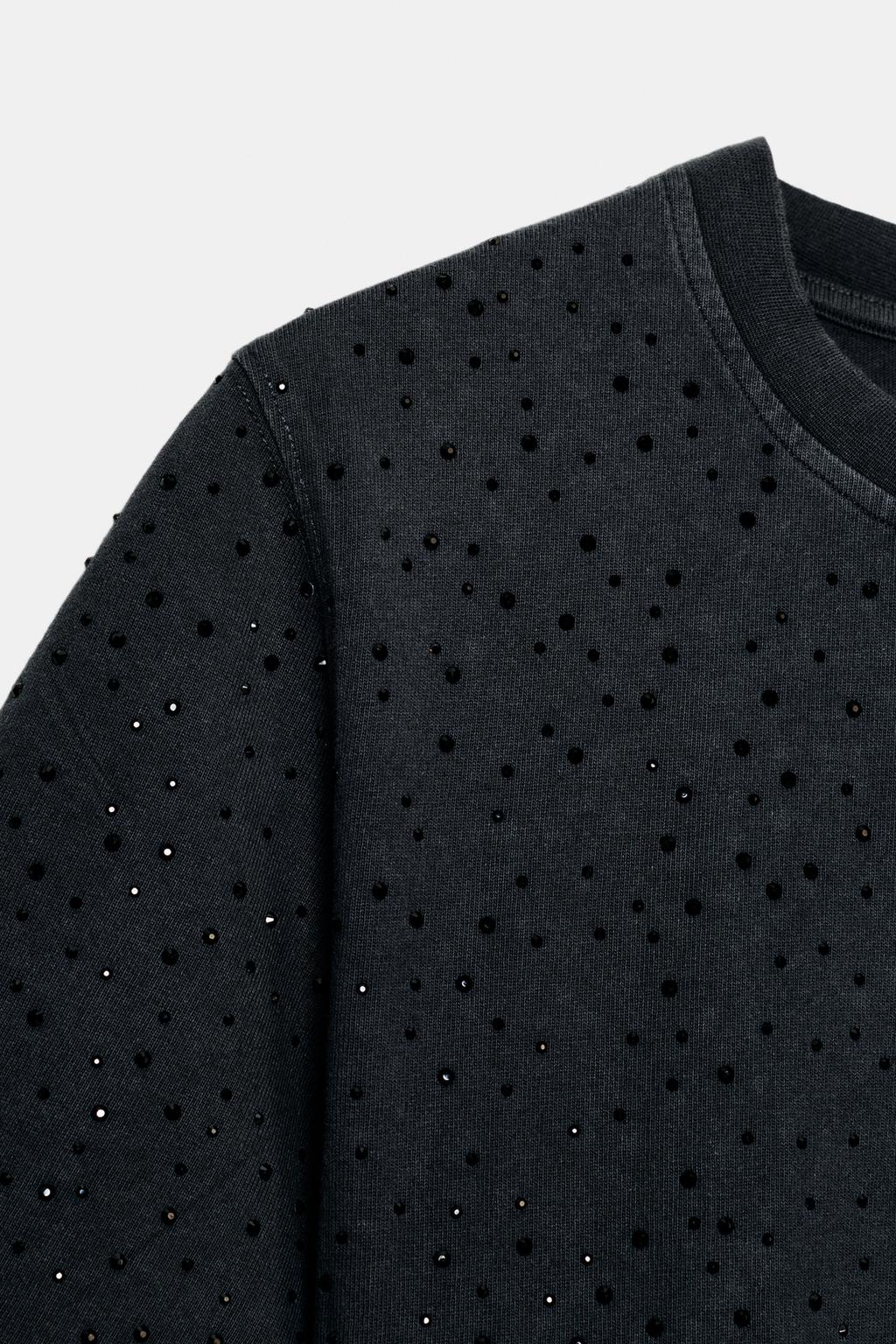 ФУТБОЛКА С БЛЁСТКАМИ С КОРОТКИМИ РУКАВАМИ