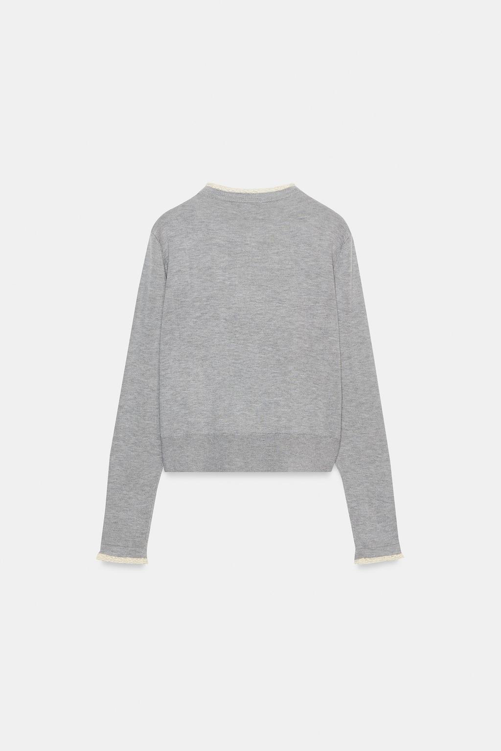 КАРДИГАН С КРУЖЕВНОЙ ОТДЕЛКОЙ