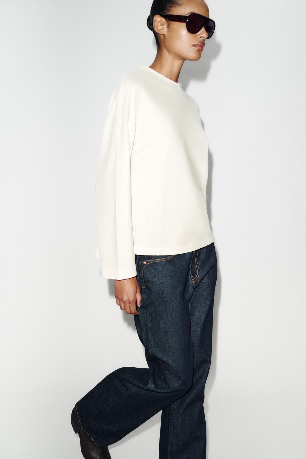 Футболка с длинным рукавом и текстурой